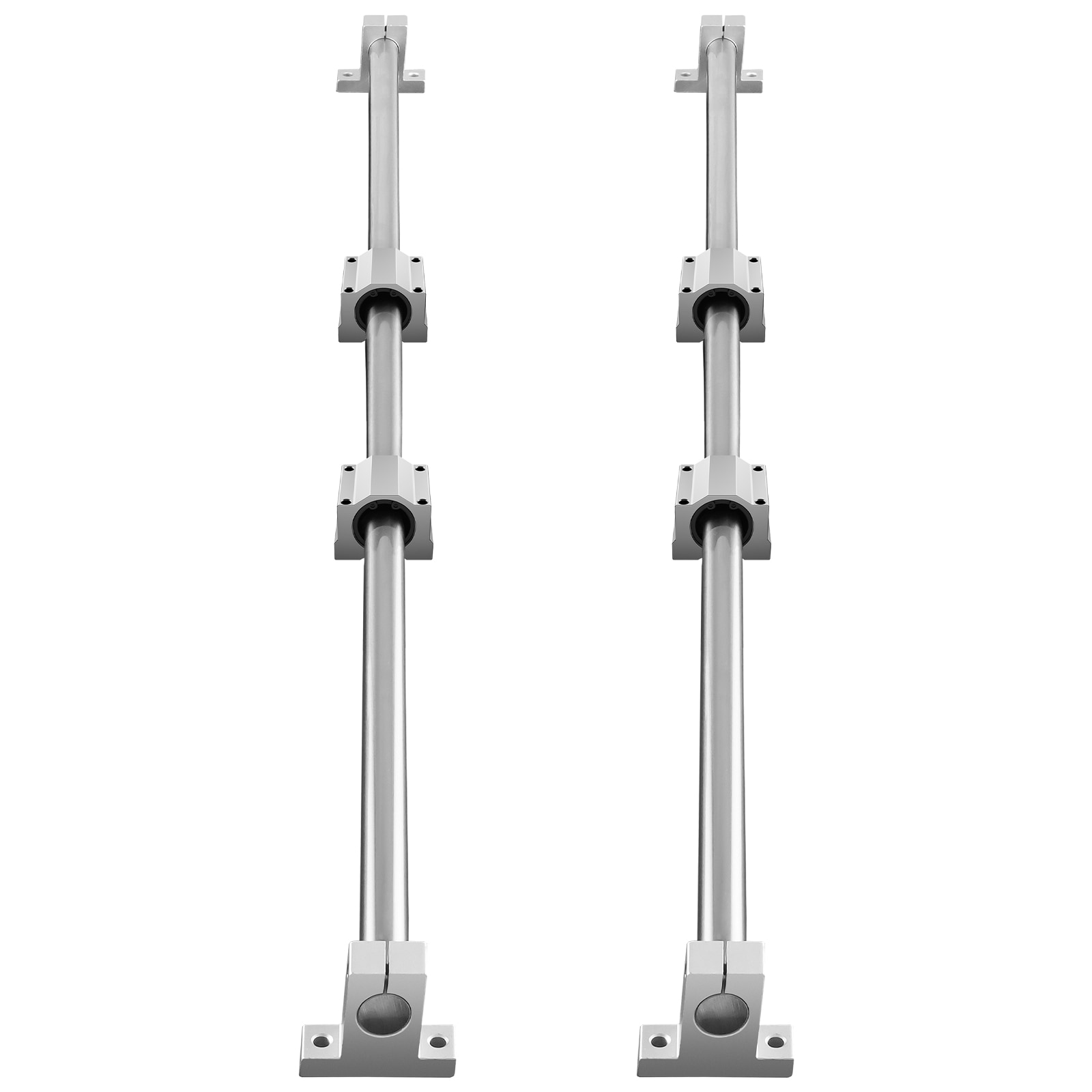 Linear Guide Rail Set, SFC20 1200mm, 2 PCS 47.2 in/1200 mm SFC20 Guide Rails 4 PCS SC20 Slide Blocks 4 PCS Rail Supports, Linear Rails and Bearings Kit for Automated Machines CNC DIY Project